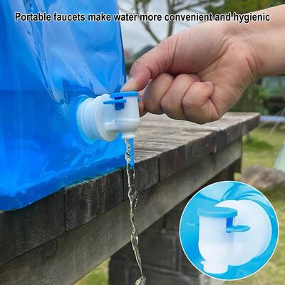 5/10L Foldable Drinking Water Bag Transparent Outdoor Campin