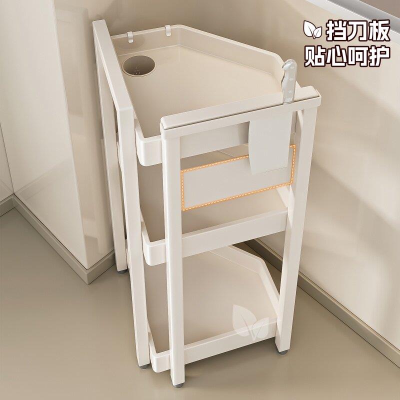 厨房置物台调面转角多功能调架料品三角架墙ta9077层角落多味罐收