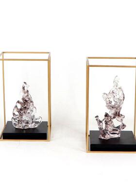 新式创意水树脂太湖中石墨件售楼处MC-TY-57会摆所书房玄关假山装