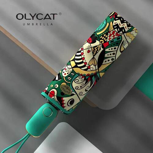 OLYCAT新全自动94cm女防晒抗UV遮阳伞晴雨两用小巧可携式遮阳伞