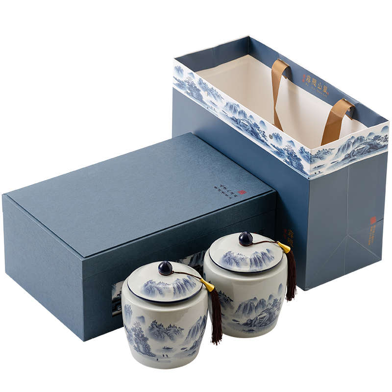 密封防潮茶叶罐茶叶礼盒空盒定制LOGO储茶罐高档精致乌龙茶白茶