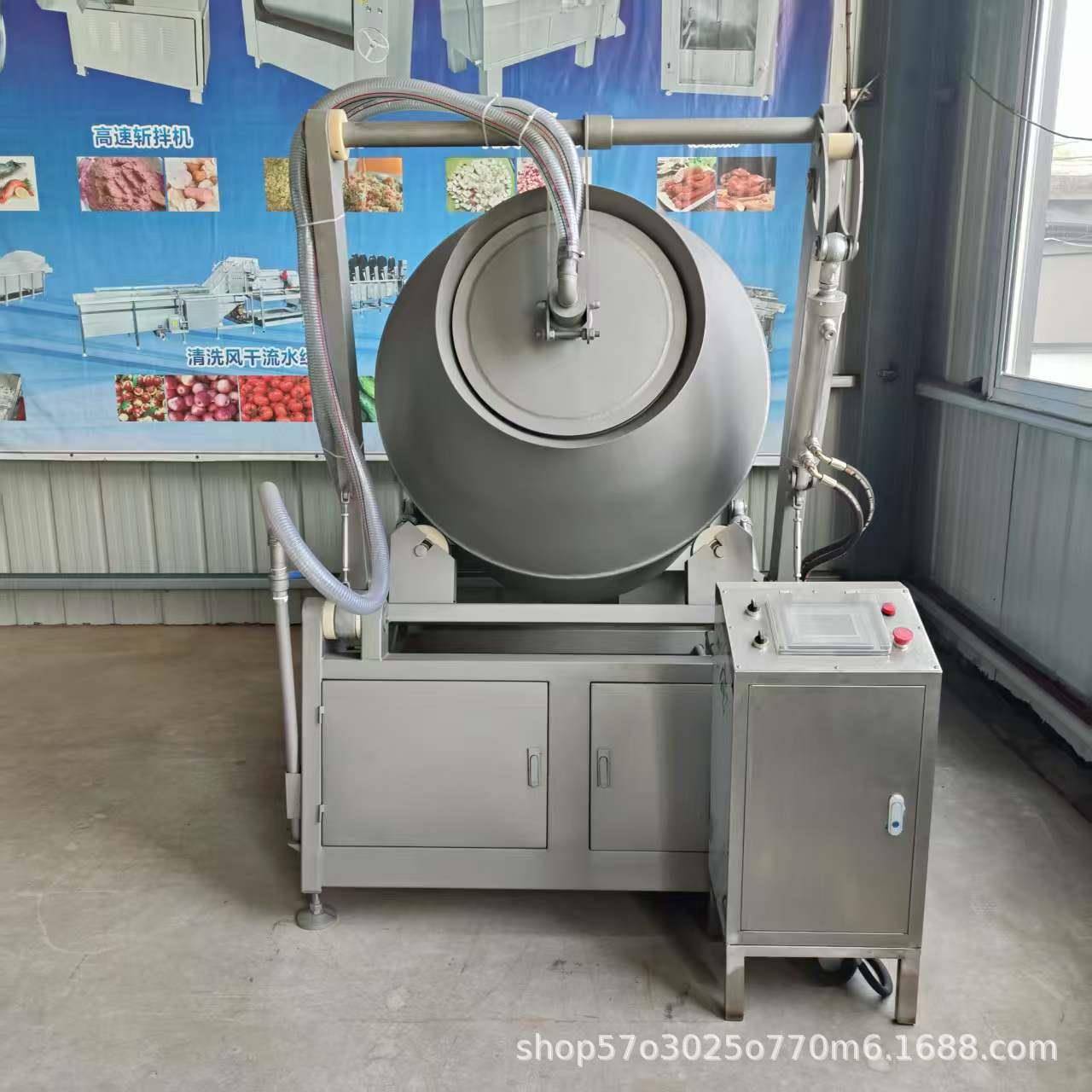 液压真空滚揉机倾斜式牛羊肉腌制设备鸡米花入味搅拌混料机