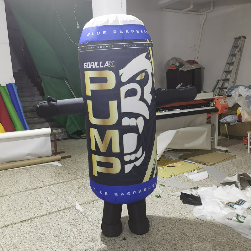 定制充气行走易拉罐仿真气模 促销瓶子活动卡通人偶服道具气模