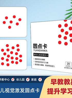 数点圆点闪卡早教卡红色数字圆点卡注意力婴幼儿视觉激发圆点卡