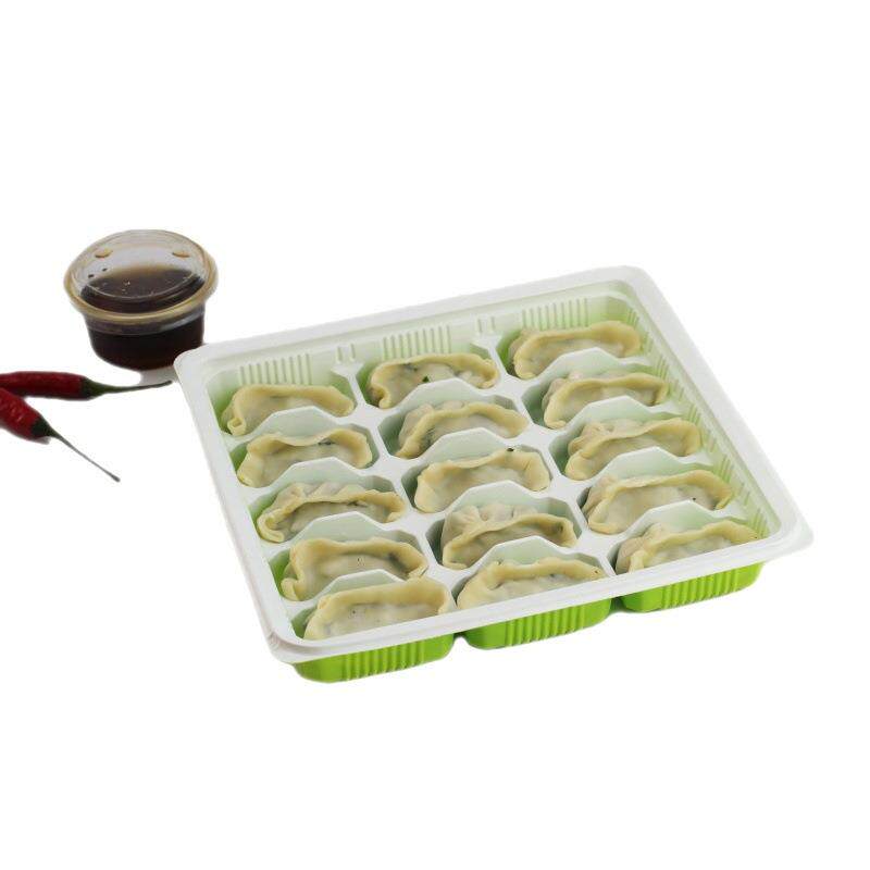 饺子盒速冻一次性生熟水饺外卖打包盒塑料水饺托盘蒸饺馄饨盒带盖