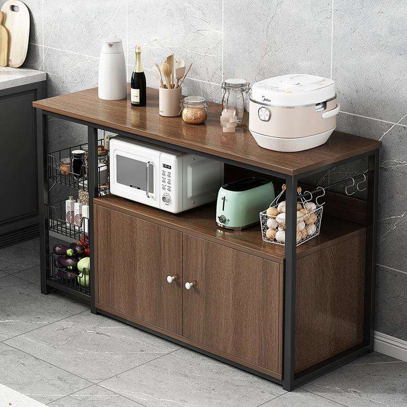 厨房置物架落地多层柜子收纳柜家用多功能整体橱柜微波炉置物柜收