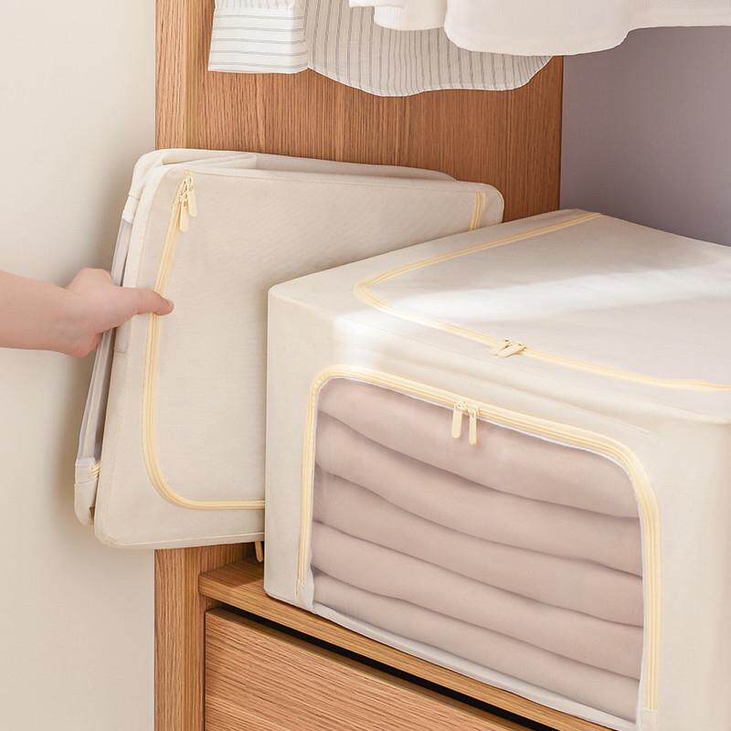 加厚家用布艺收纳箱折叠百纳箱衣橱衣物衣柜整理师专用盒通风透气