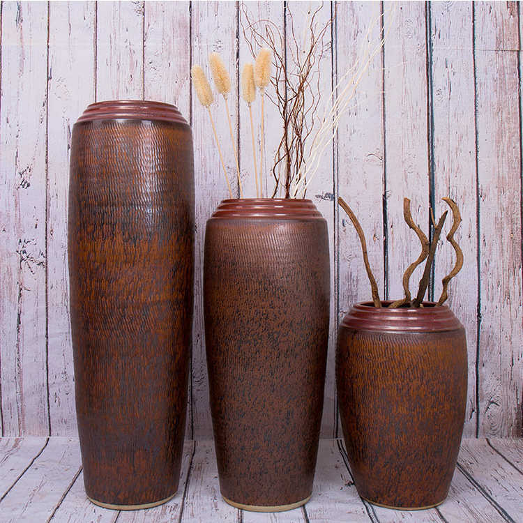 复古室内外流水陶缸陶瓷落地大花瓶客厅酒店大堂插花大陶罐摆件,家居饰品,花瓶,淘宝优惠券,粉丝福利购,淘宝优惠卷