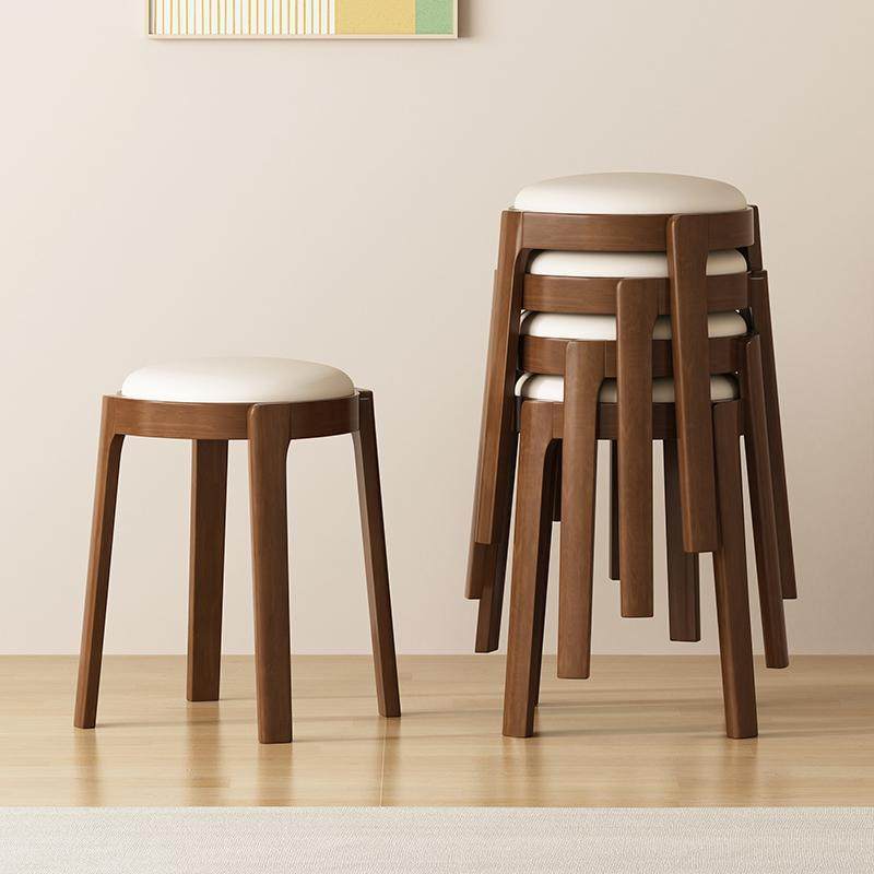 风车凳软包凳子可叠放家用客厅板凳木凳子现代简约圆凳子久坐不累