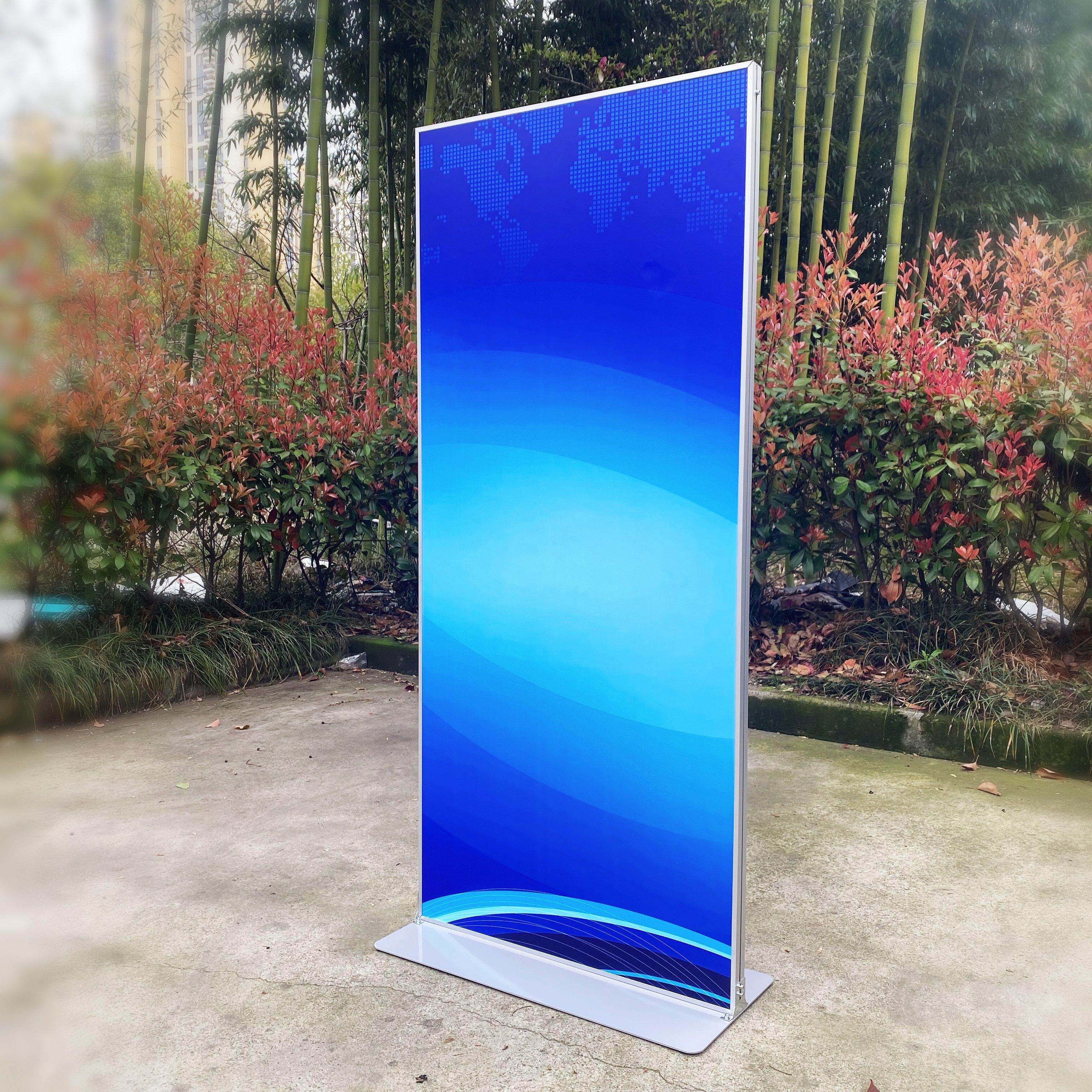 立式展架广告指示牌 铝合金门型展示架120X200 加厚底座欧式风格图片