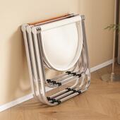 中古折叠凳ins简约现代家用餐椅设计师北欧亚克力咖啡店透明椅子