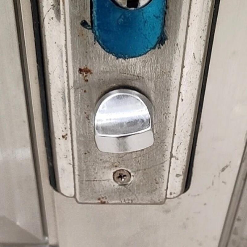 防盗门旋钮旋转按压保险反锁塑料入户门通用型按钮不锈钢门锁配件