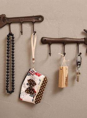 zakka工业风锤子扳手挂钩子家用咖啡厅烧烤饭店铺装饰壁挂 工艺品