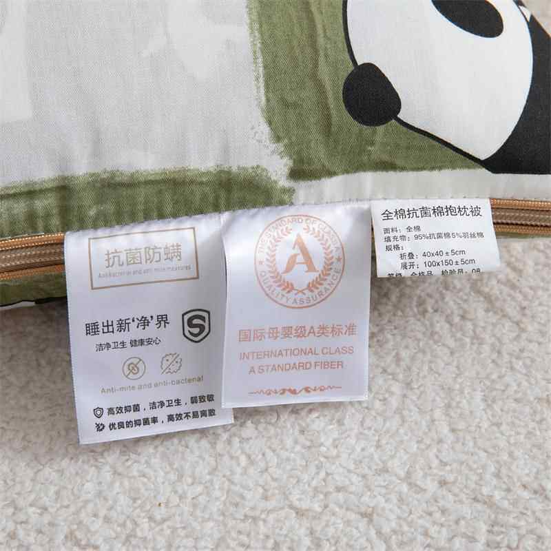 2024新ZS-2024款全棉印花能抗舍菌枕棉抱被宿二合一多功靠垫枕头