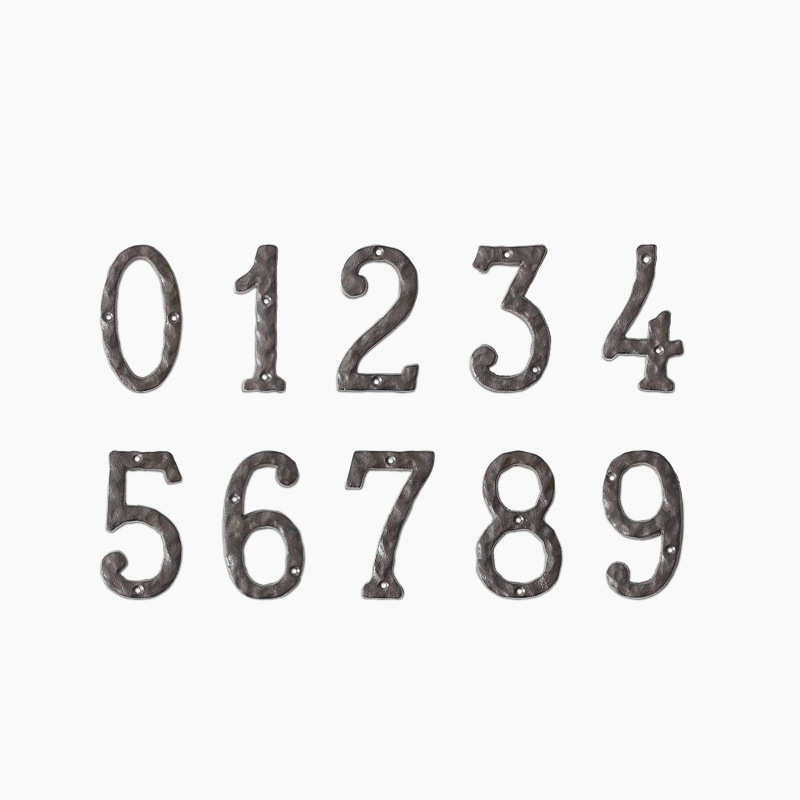 复古做旧风大号棕绣锻样家居怀旧铁艺数字壁饰数字立体铸铁门牌号