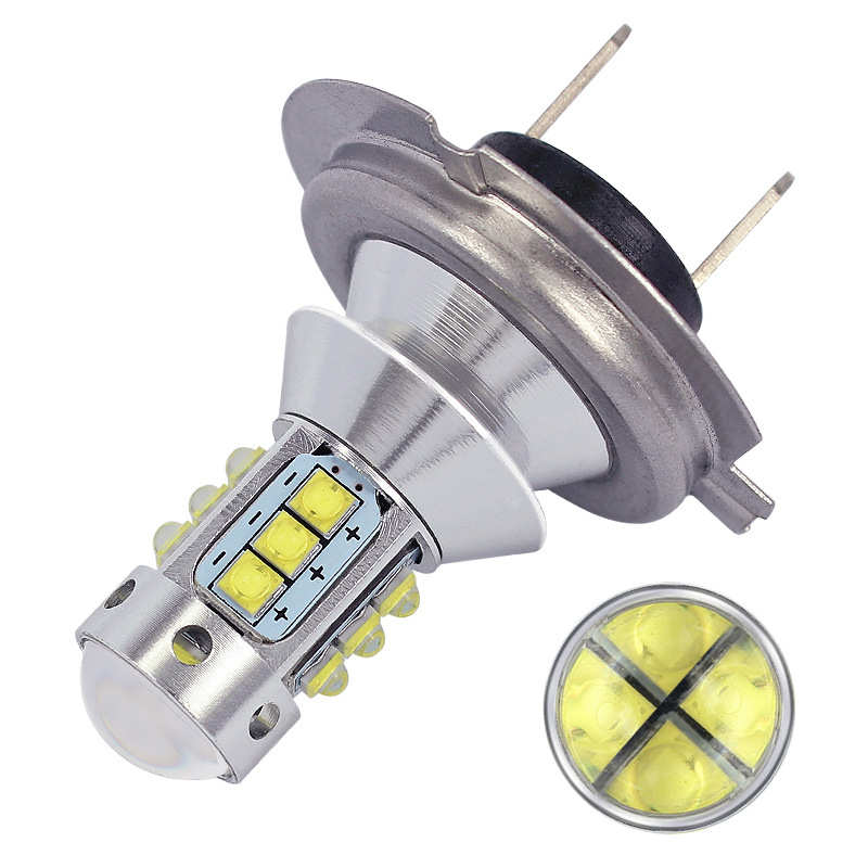 汽车led灯 H7 新款大功率 H7 2525 16LED 汽车LED前雾灯泡高亮