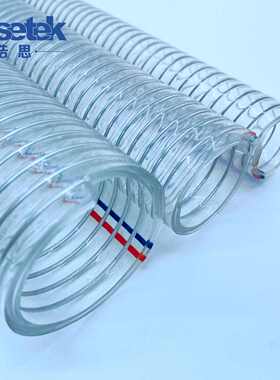 透明耐磨钢丝软管钢丝dn200径大口加厚耐压pvc排污管抽水软管增强