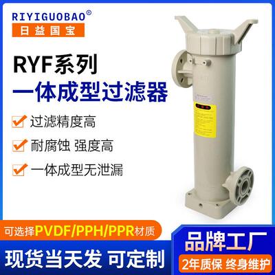 RYF耐温强酸强化学过滤器 PPH塑料材质一体成型管式过滤器