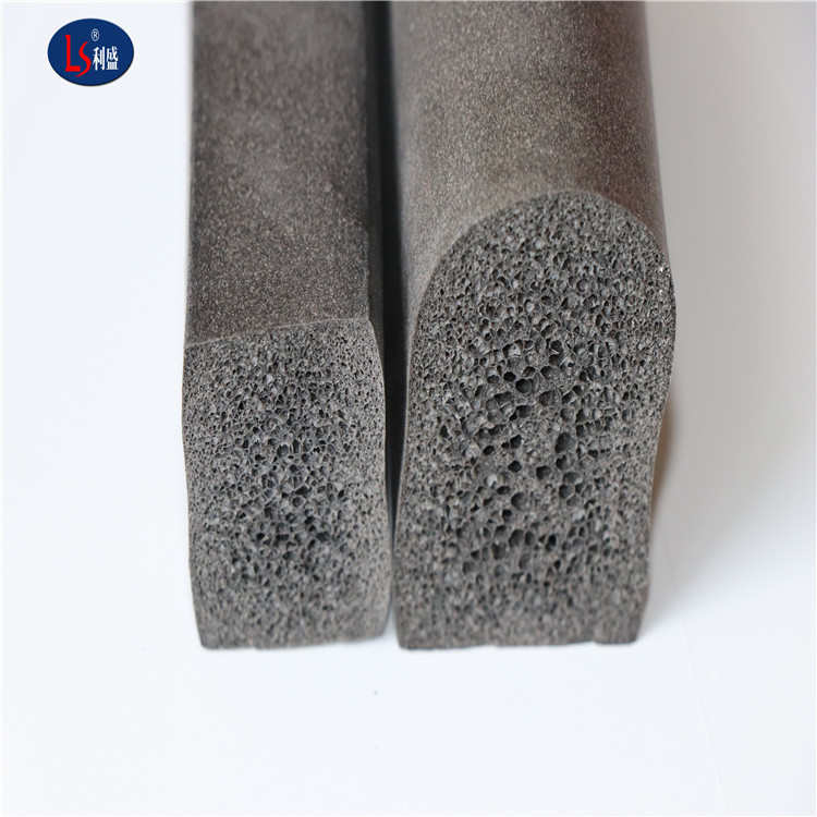 厂家批发硅胶发泡密封条 灰色耐高温矩形硅胶实心灰色硅胶发泡条