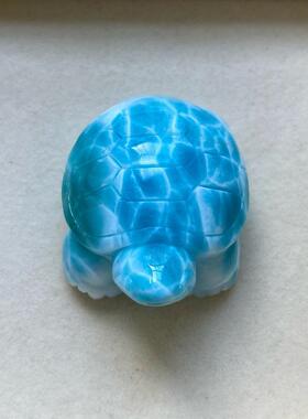 天然海纹石小乌龟吊坠拉利玛龙龟项坠锁骨链坠挂件39.2*32.5*20.7