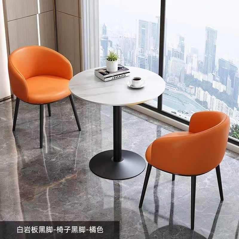 阳台休闲茶桌椅组合一桌两椅卧室办公室接待小圆桌洽谈桌子茶几莳