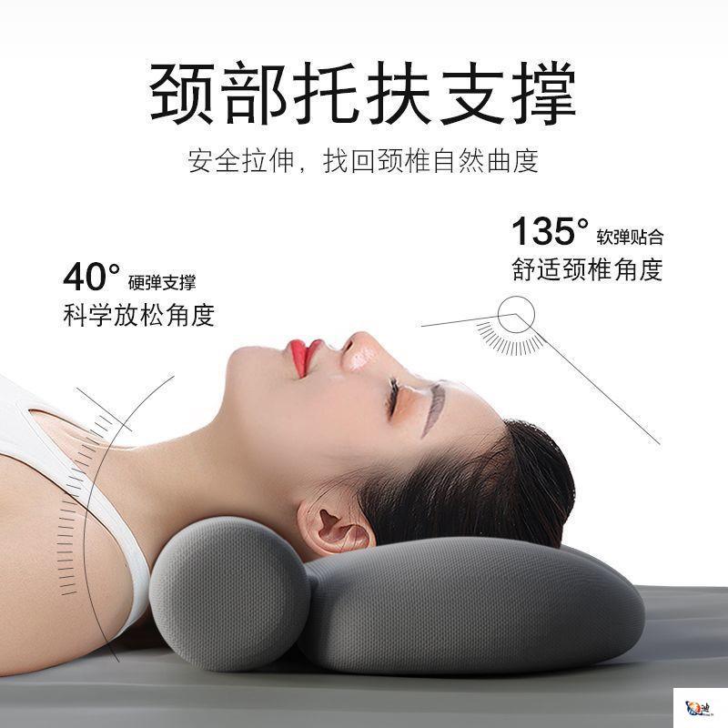 跨境护颈艾热敷颈椎枕头护劲椎助睡眠睡觉圆柱加热护颈枕艾灸枕