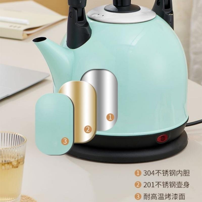电锈热水壶烧水壶5大容量不动钢家用354快速壶全L自断电开水壶保