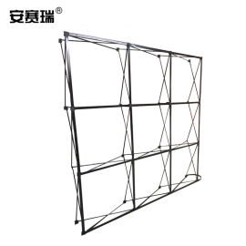 安赛瑞折叠拉网展架3×3格广告签到背景墙户外展示架（232×232CM