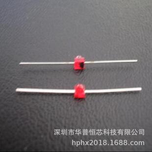 1.8mm红发红一字型f1.8小蝴蝶红发红光贴片LED灯珠直插发光二极管
