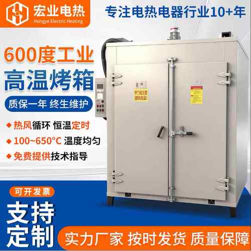 高温热风循环烘箱 600度高温工业烤箱 固化热处理铁氟龙高温烤箱