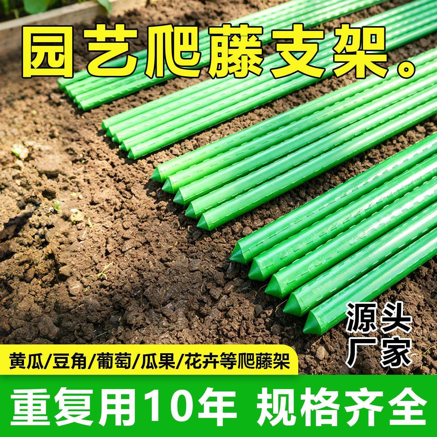爬藤支架包塑钢管黄瓜四季豆角爬藤架庭院葡萄爬藤架杆花卉支伸缩图片