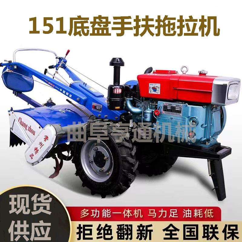 电启动农用手扶拖拉机犁地机101风冷12马力冷凝手扶拖拉机旋耕机