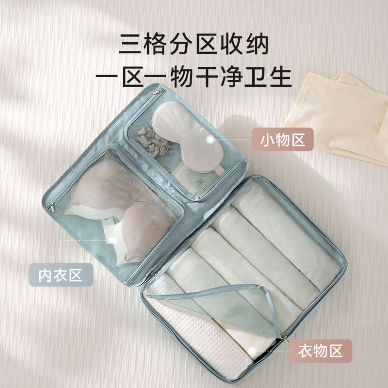 旅行衣物收纳包内衣内裤收纳袋行李便携出差拉链式防水整理分装袋
