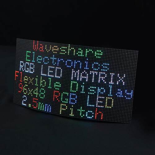 RGB-Matrix-P2.5-96x48-F全彩LED点阵距柔性显示屏亮度可调可弯曲