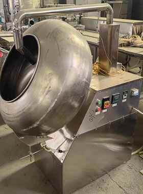 二手BYC-800小型自动喷液药丸抛光机 糖果包衣机 种子药片糖衣机