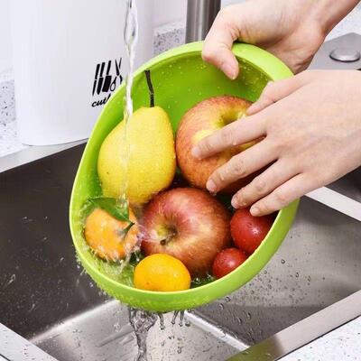 Drain Basket Kitchen Drainage Tool, Plastic Perforated Veget