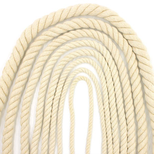 绳本白现货7mm绳绑带麻花窗帘三股捆扭5mm6mm10mm20mm绑绳棉拔河
