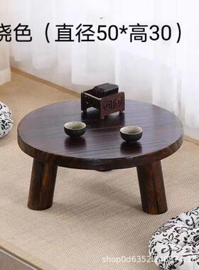 榻日式窗子小桌茶几实木榻米小桌子飘简约炕桌家MDK用小圆桌坐地