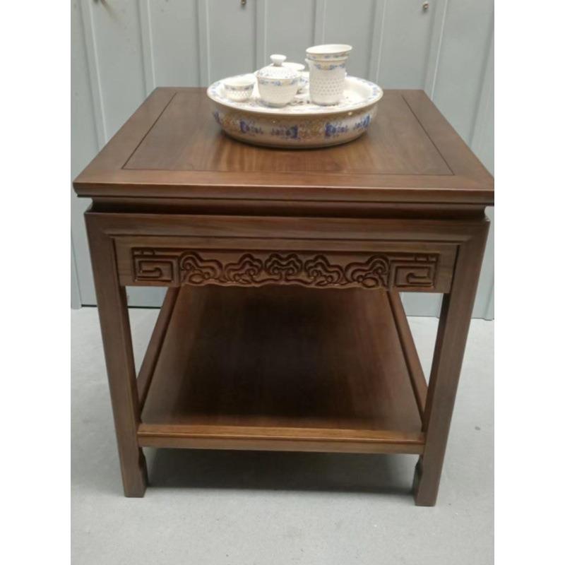 纯实木沙发边几角几侧边柜中式正小方桌茶几茶桌台鱼缸架花架盆景