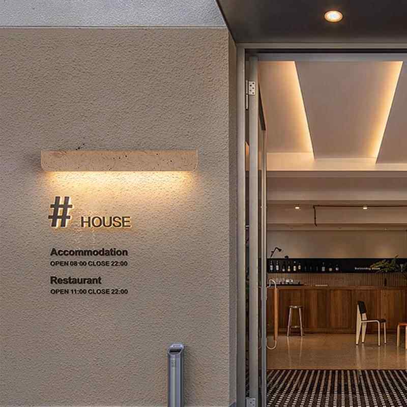 三防日式民宿庭院咖啡店服装店Logo照射灯室外阳台户外防水壁灯