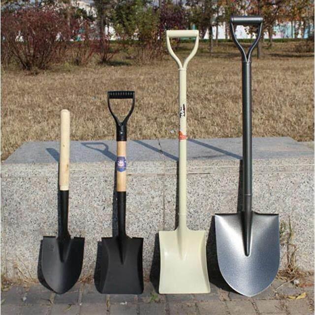 铁锹农用挖土铁铲种菜加厚园艺工具小钢铲农具锰钢一体锹铲土铲子