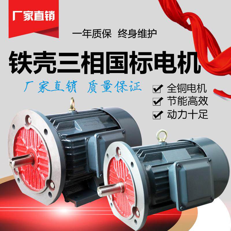 三相异步电动机YE3系列Y2纯铜2.2kw-6 YE2-112M-6380v卧式电动机