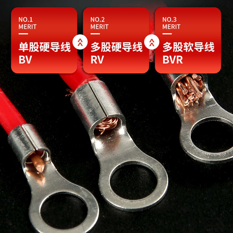 接线端子电线连接器管型绝缘U型叉形圆形插簧插片对接头冷压端子