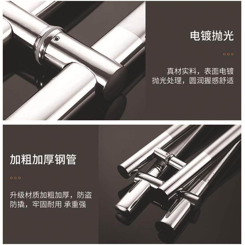 定制公司大门不锈钢拉手可调孔距星点防滑淋浴间玻璃门把手