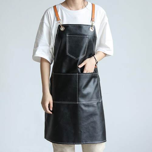 围裙家用厨房洗碗工作服餐厅服务员发型师美甲男女围腰印logo