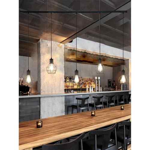 吧台吊灯复古工业风灯具创意个性装饰餐厅酒吧咖啡奶茶店铺轨道灯