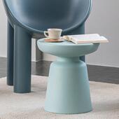 北欧塑料圆形简茶代几649849现约客厅创小圆桌床头边几桌阳台意飘