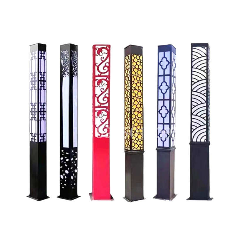 户外3米现代景观方灯花园别墅小区灯超亮防水led太阳能路灯庭院灯