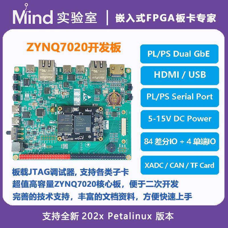 Mind实验室ZYNQ开发板Xilinx赛灵思7020工业级核心板小系统板