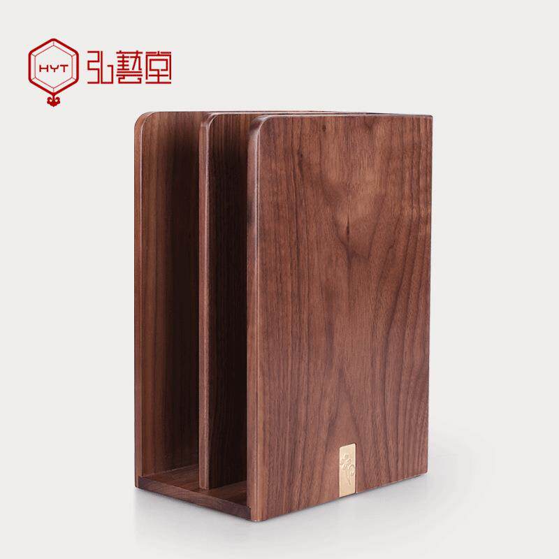 实木笔筒质创创意办公用品文件夹面桌件文笔筒收纳文书114B房中式